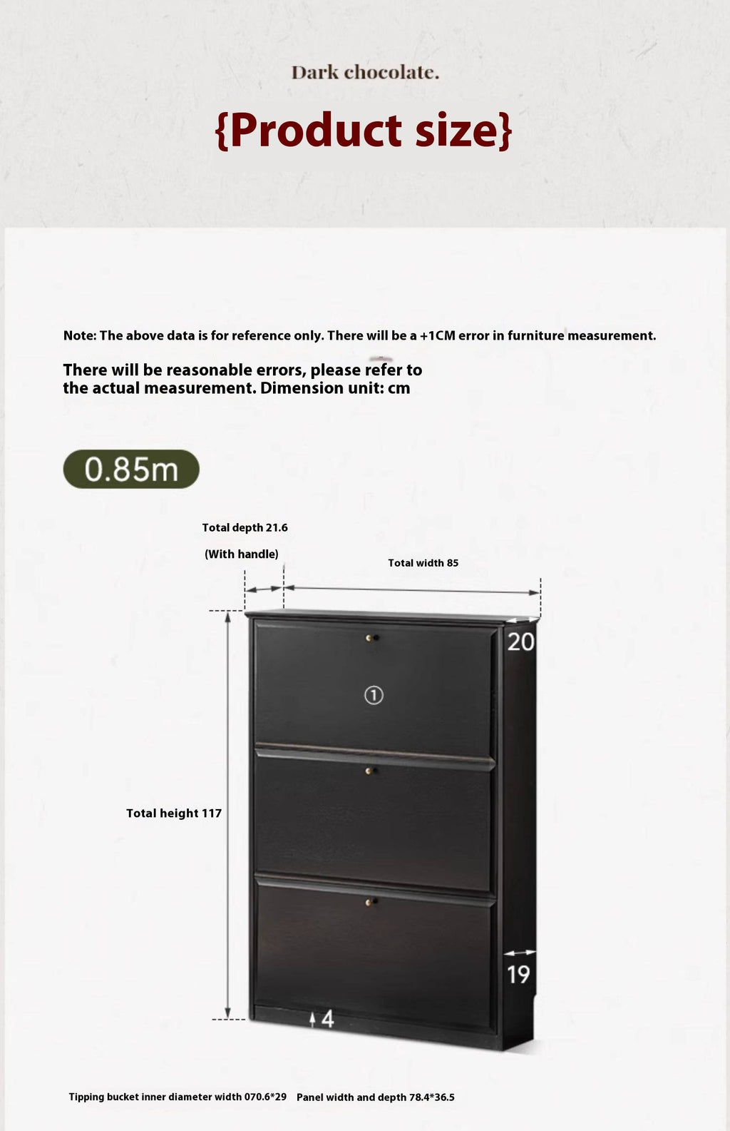 Oak Solid Wood American Retro Style Shoe Cabinet