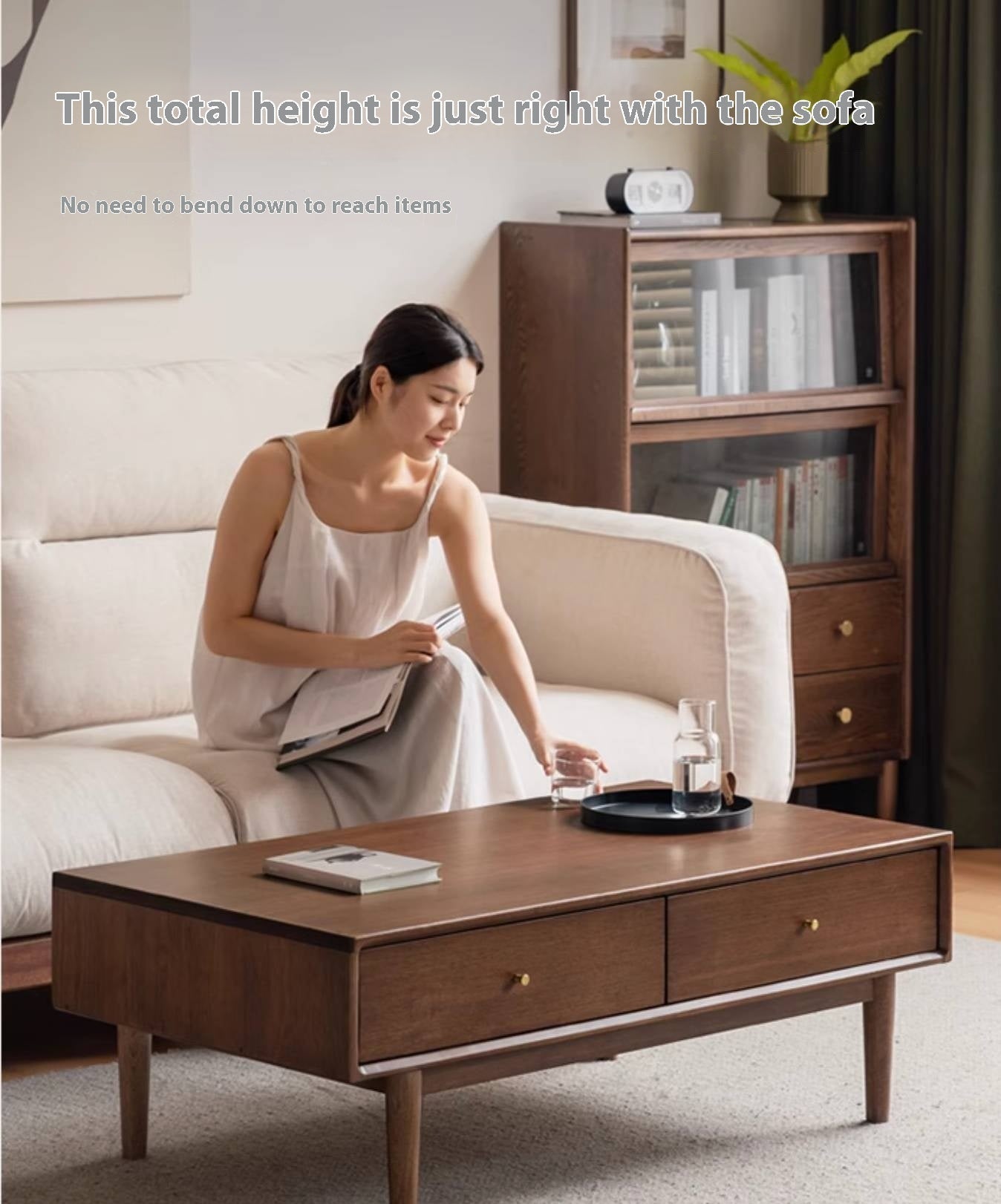 Black Walnut Solid Wood Coffee Table