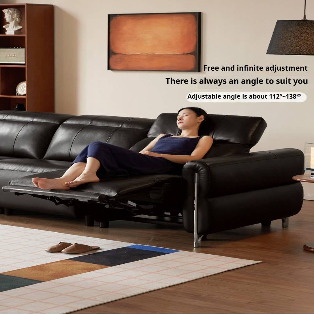 Leather Bauhaus Telescopic Function Sofa