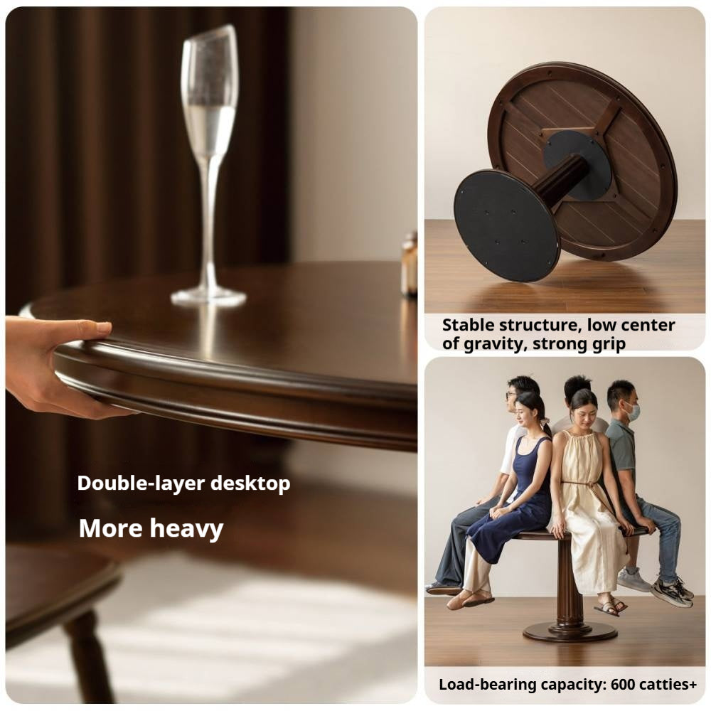 Poplar Solid Wood Dining Table American Retro