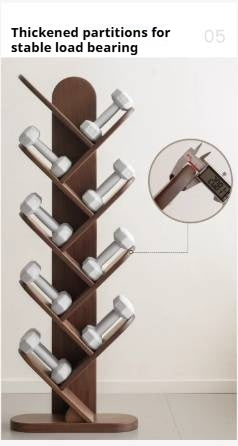 Black Walnut, South American Walnut Solid Wood Bookshelf Storage Rack