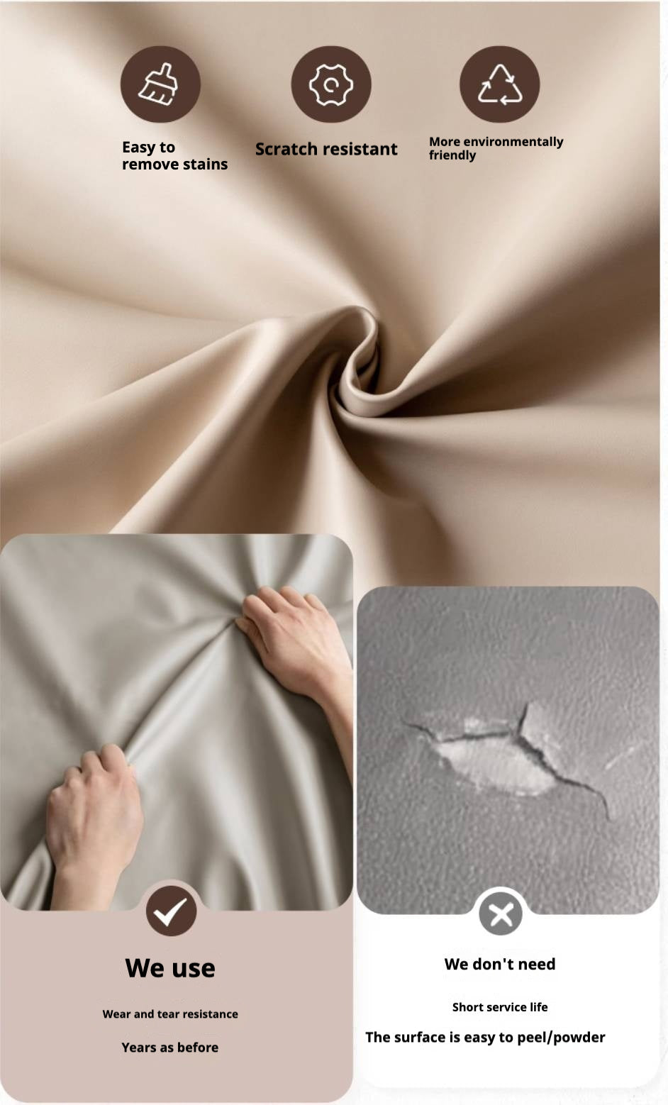 Leather Soft Padded Makeup Stool