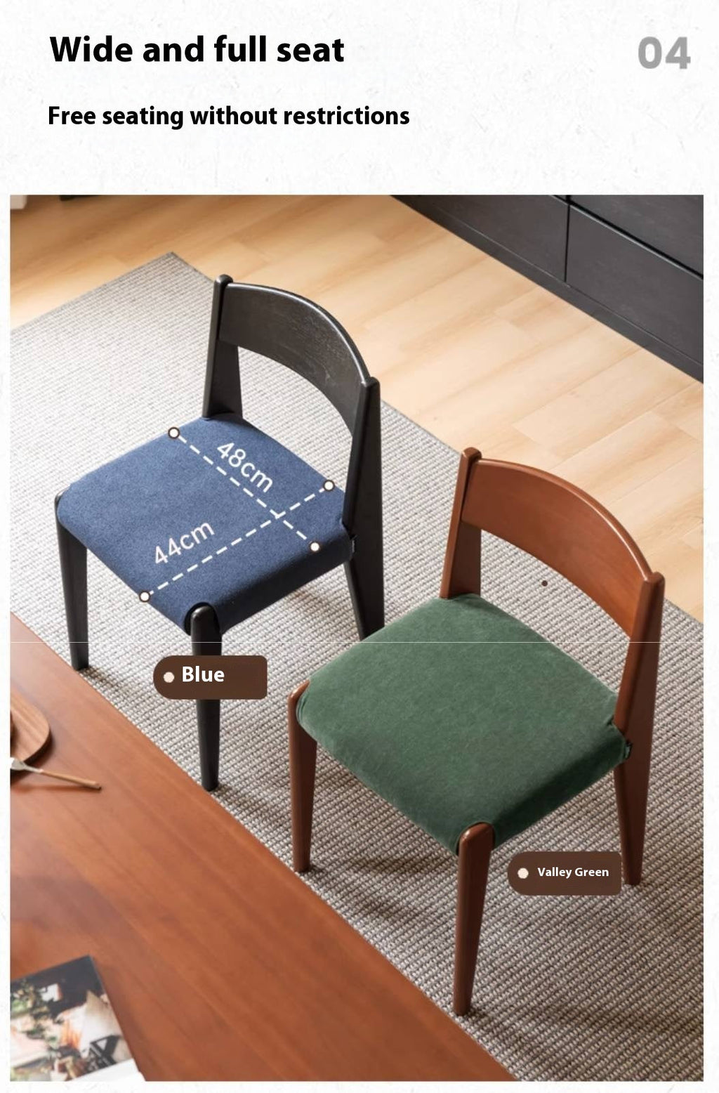 pcs 4 set Poplar Solid Wood Medieval Style Dining Chair