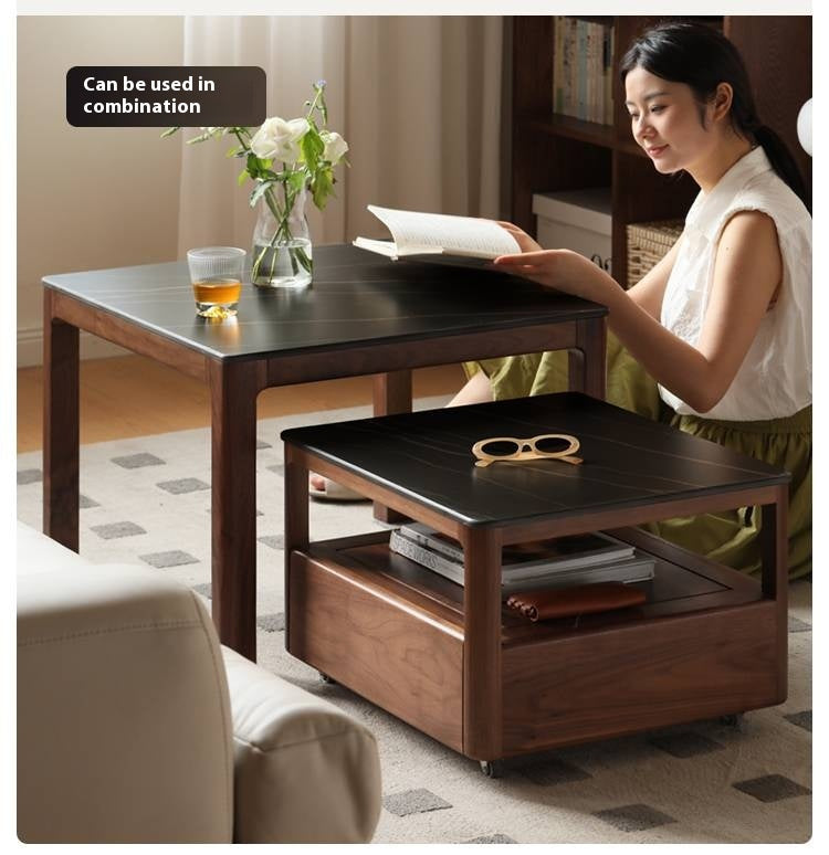 Black Walnut Solid Wood Modern TV Cabinet For Living Room