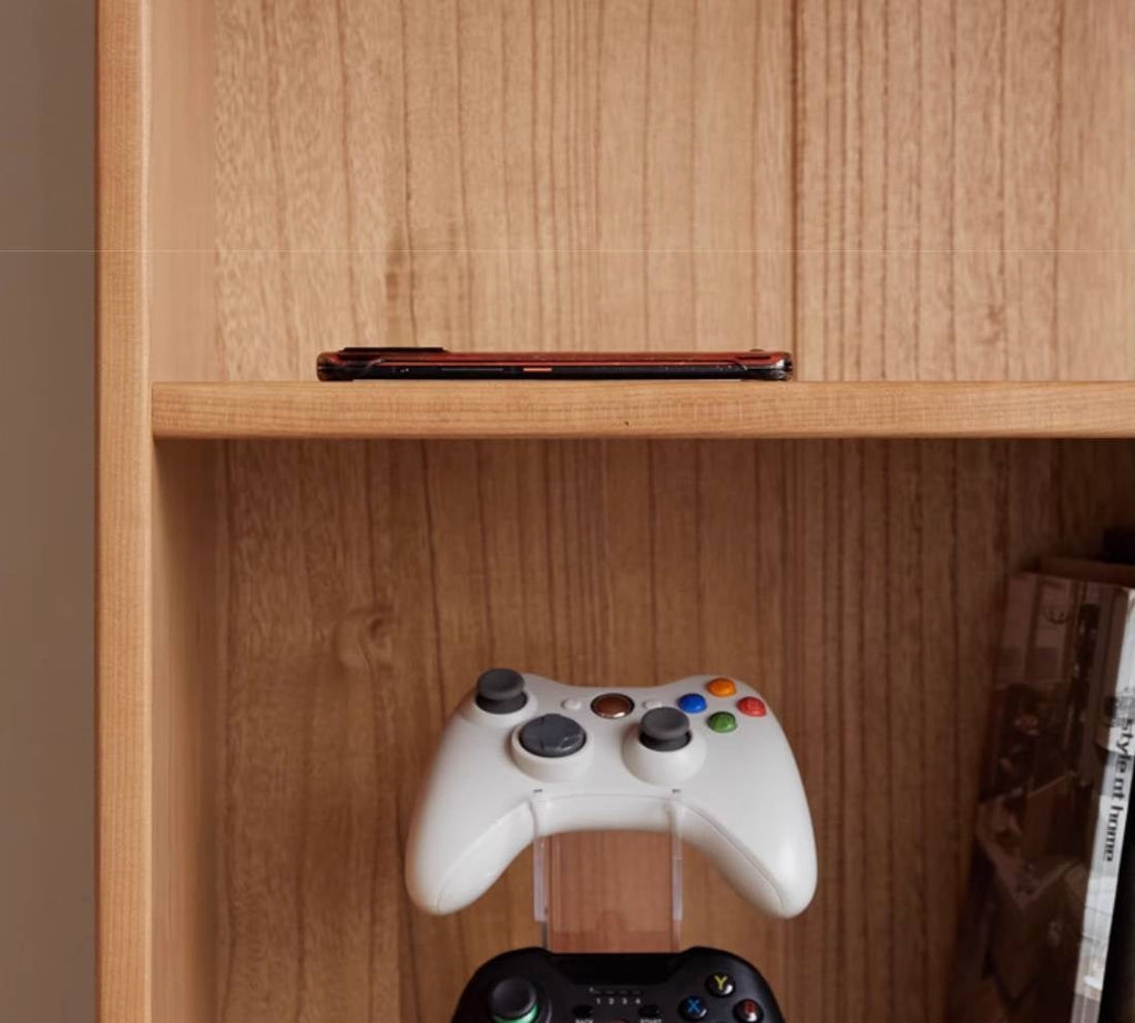 Rubberwood, Oak Solid Wood Modern Style Bookshelf