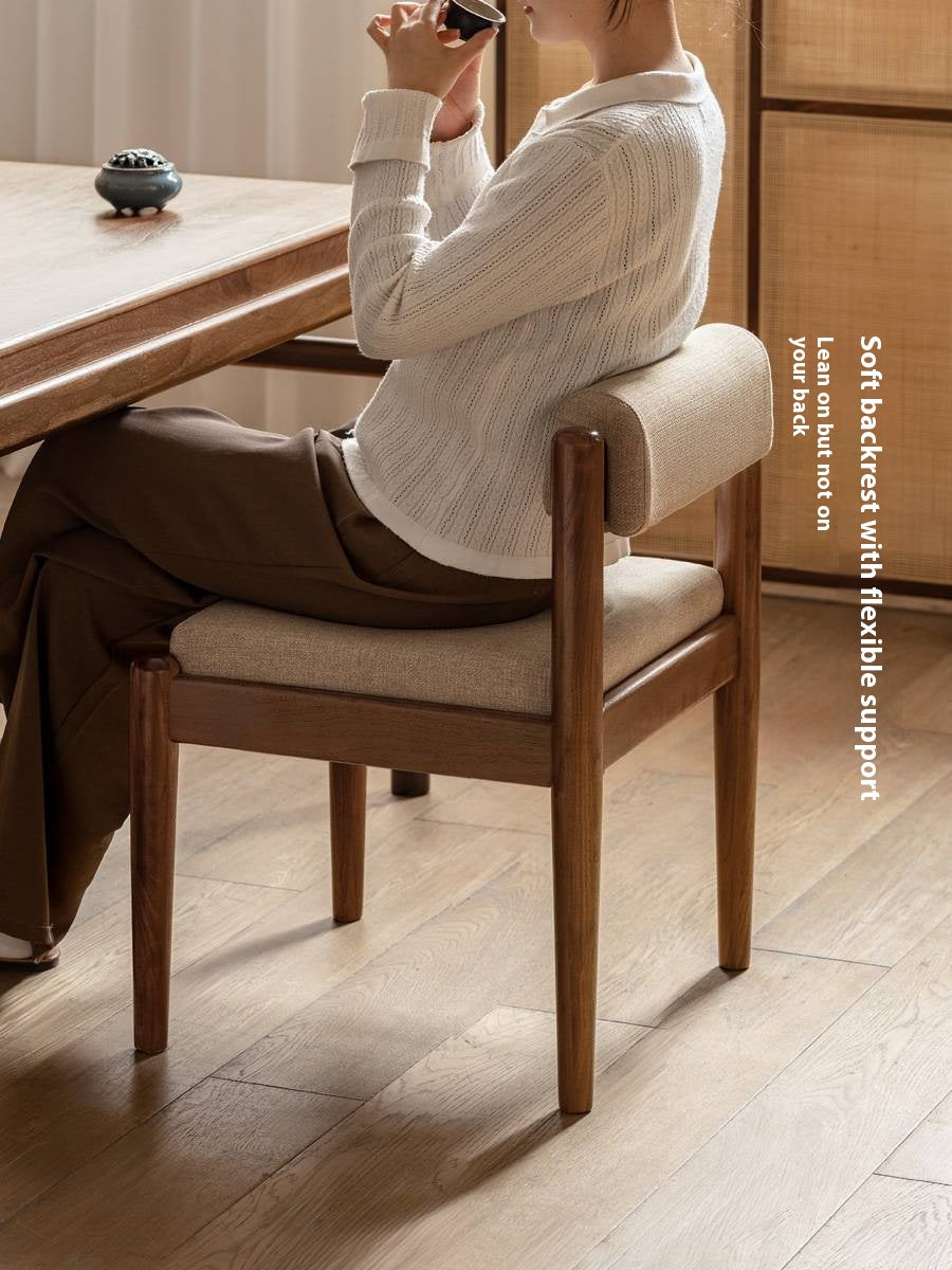 Black Walnut, Oak Solid Wood Tea Chair