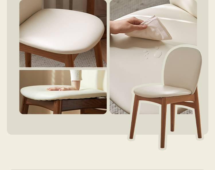 Black Walnut, Cherry Solid Wood Makeup Light Luxury Style Chair