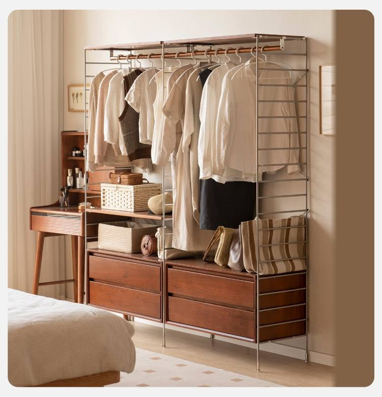 Oak Solid Wood Retro Style Side Cabinet