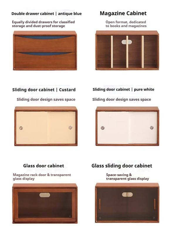 Poplar Solid Wood TV Cabinet Antique Style Module Combination.