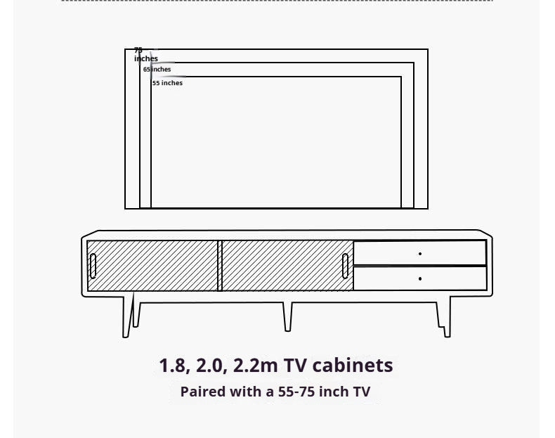 Oak Solid Wood Modern TV Cabinet