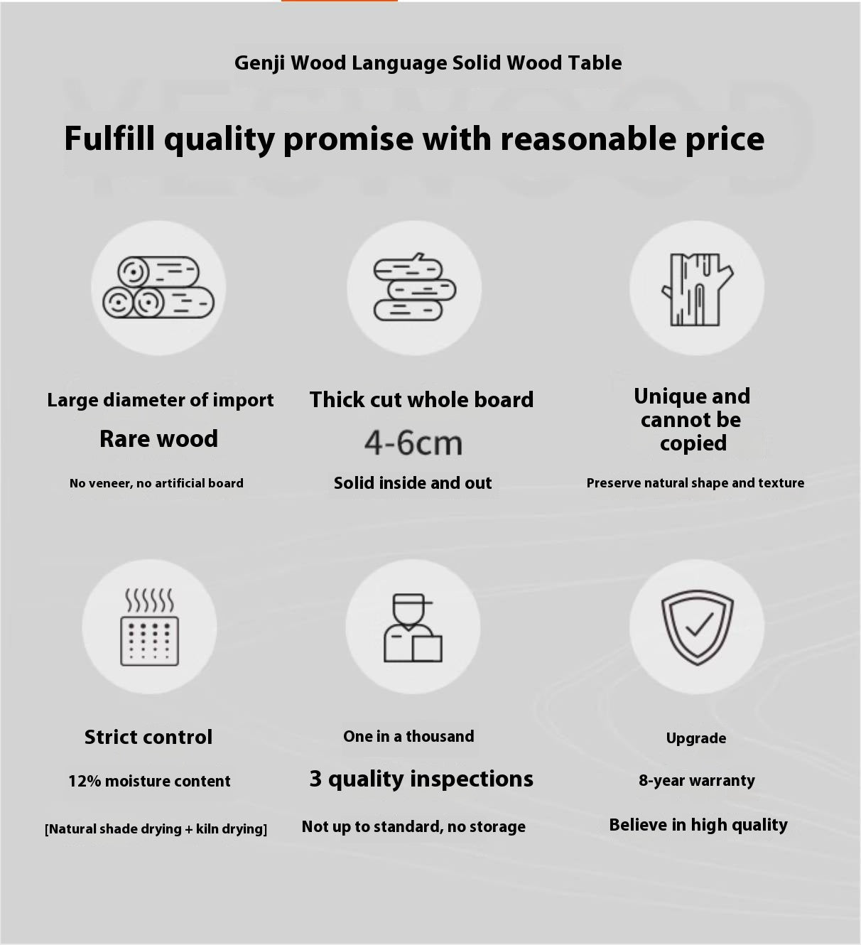 Black Walnut Solid Wood Wabi Sabi Style Dining Table Board