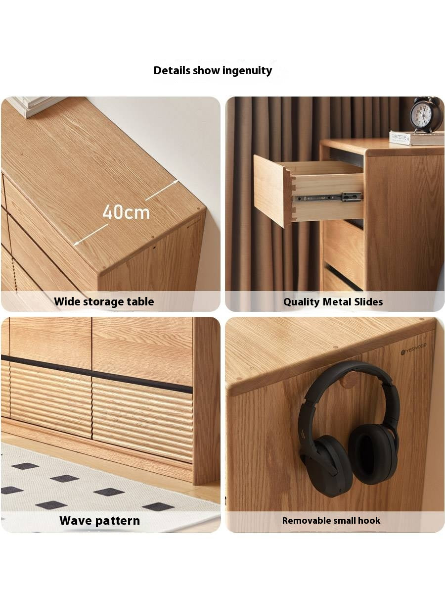 Oak Solid Wood Modern Drawer Cabinet