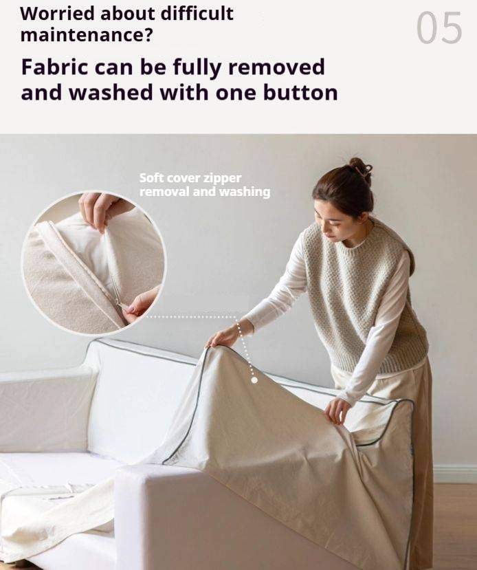 Cotton and Linen Sofa Wabi Sabi Style