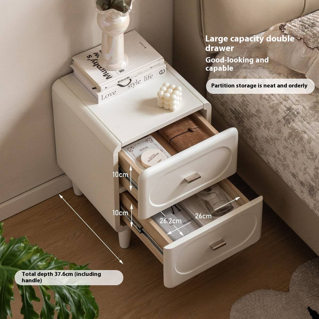 Poplar Solid Wood French Cream Style Nightstand