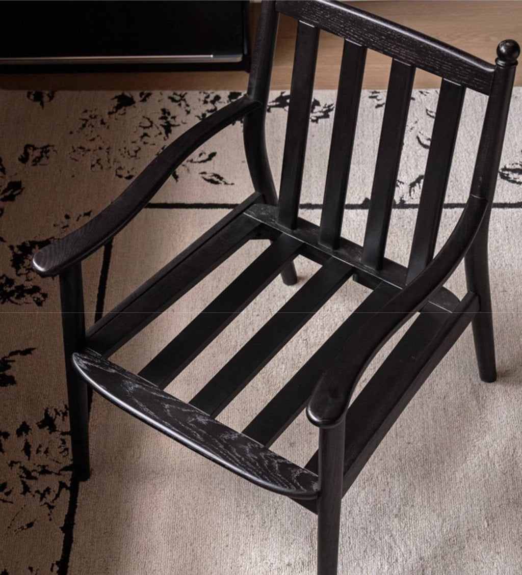 Ash Solid Wood Antique Style Soft Armchair