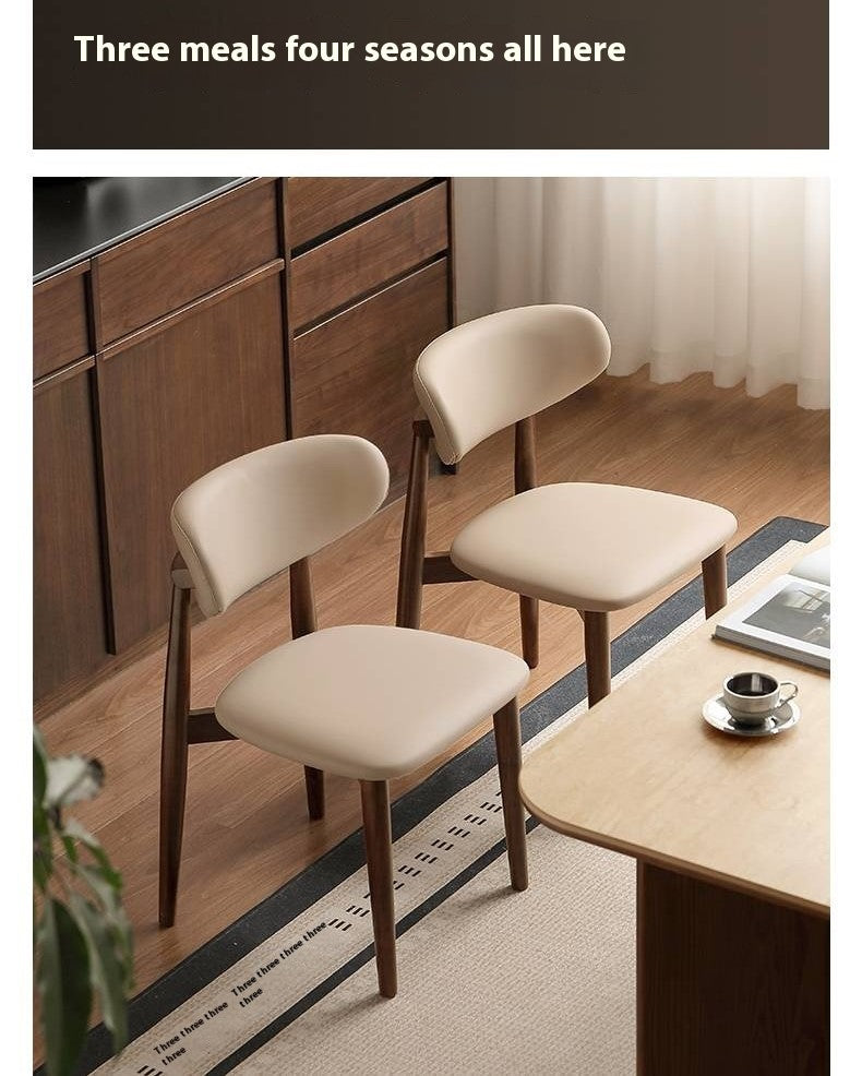 Set 4 pcs Black Walnut, Ash, Oak Solid Wood Dining Chair