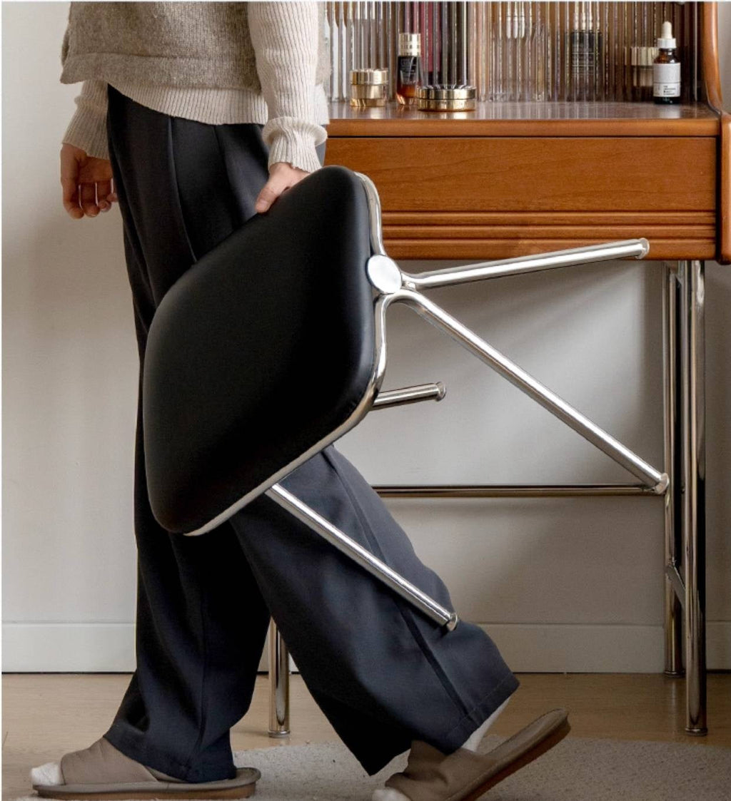 Leather Soft Padded Makeup Stool