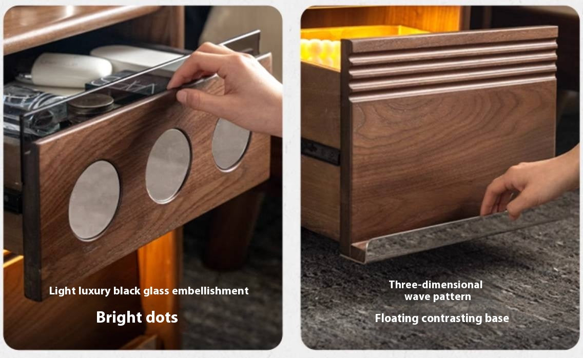 Black Walnut, Cherry, Ash, Poplar Solid Wood Nightstand