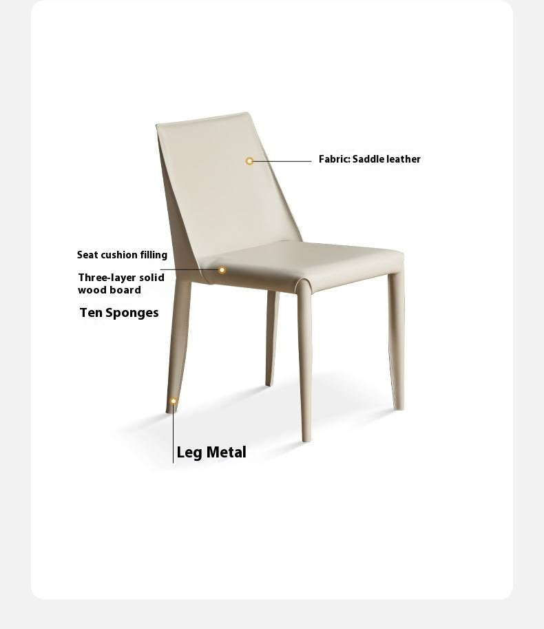 Set pcs 4 Leather Soft Nordic Style Dining Chair