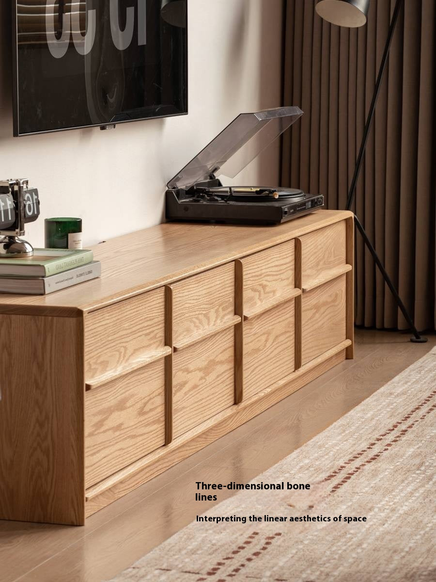 Oak, Ash Solid Wood Modern Skeleton Line TV Cabinet