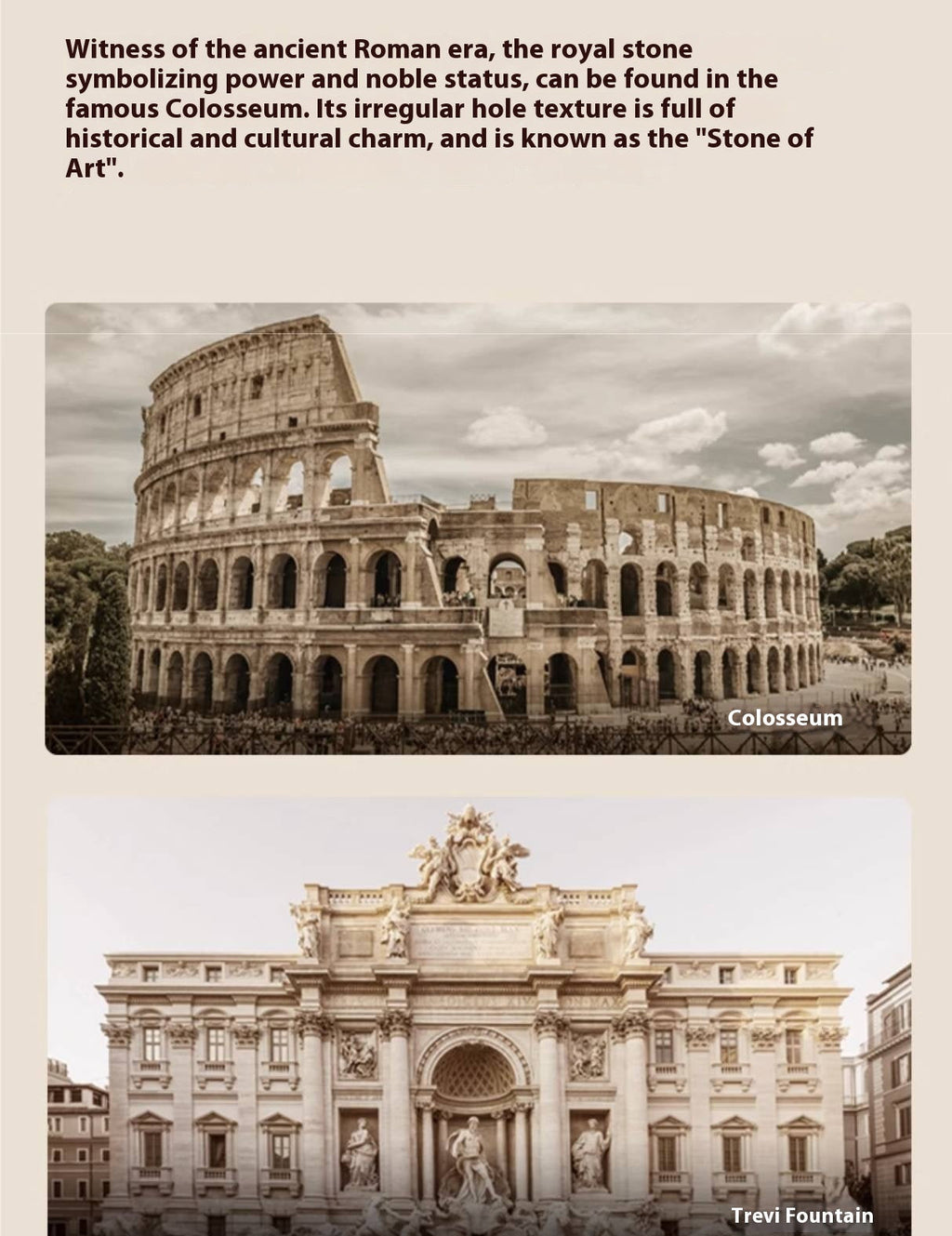 Poplar Solid Wood Medieval Style Rock Plate Coffee Table