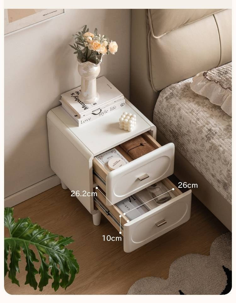 Poplar Solid Wood French Cream Style Nightstand