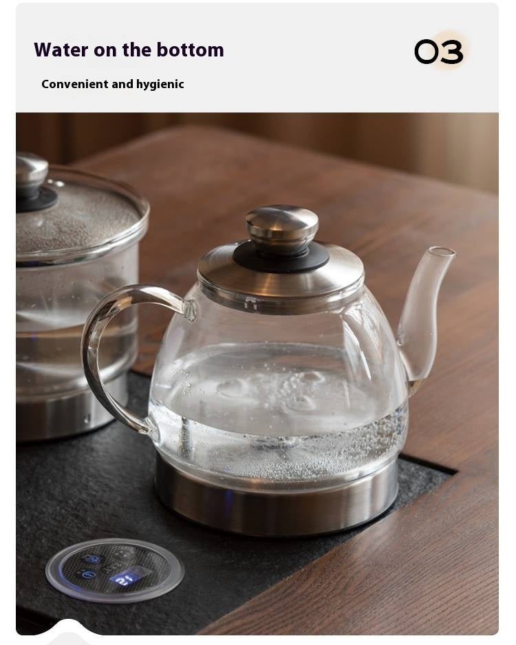 Ash Solid Wood Tea Table With Tea Tray