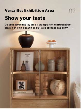 Oak Solid Wood Modern Side Cabinet