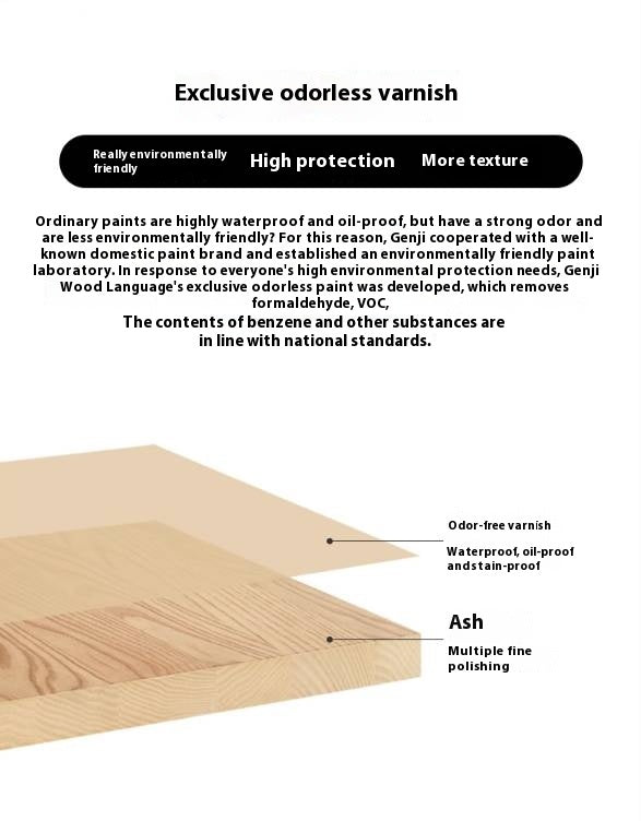 Ash Solid Wood Modern Multi-function Dressing Table