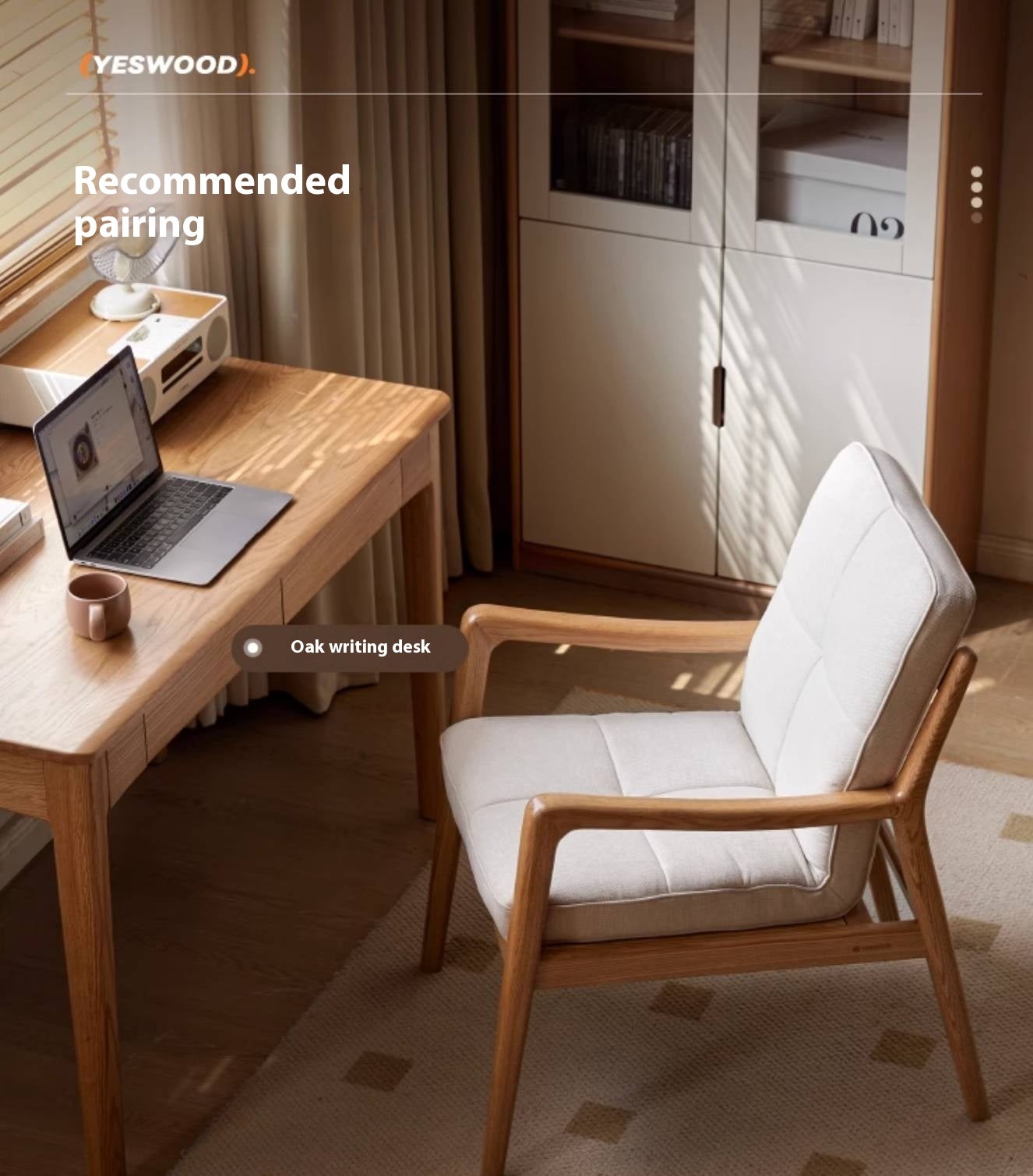 Oak Solid Wood Modern Style Chair