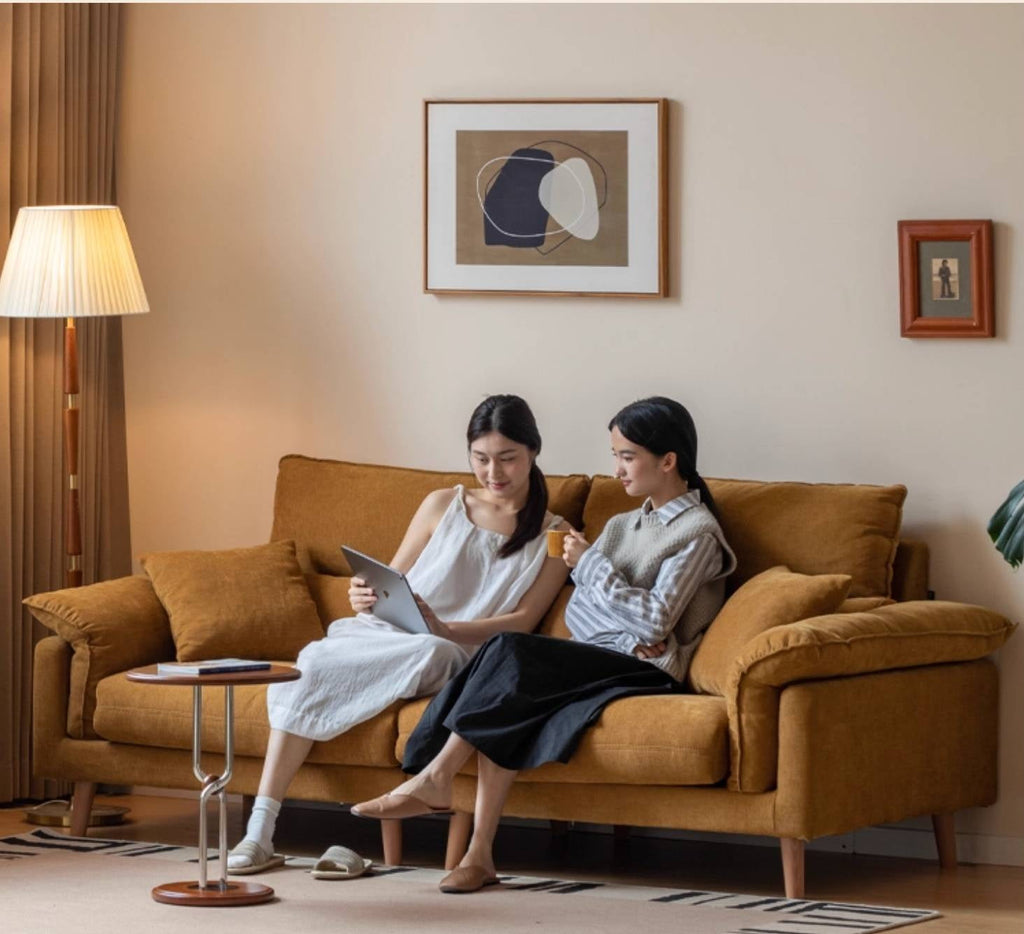 Fabric Sofa Simple High Backrest-