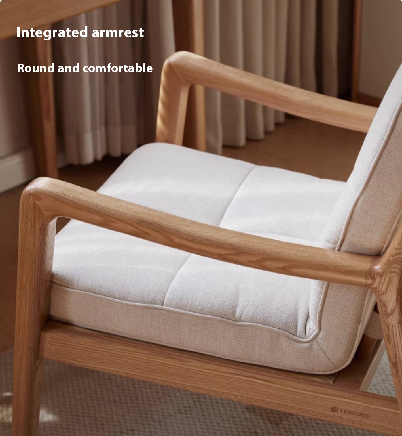 Oak Solid Wood Modern Style Chair