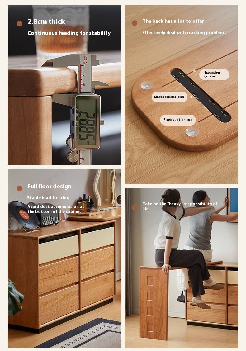 Cherry Solid Wood Modern Style Dressing Table