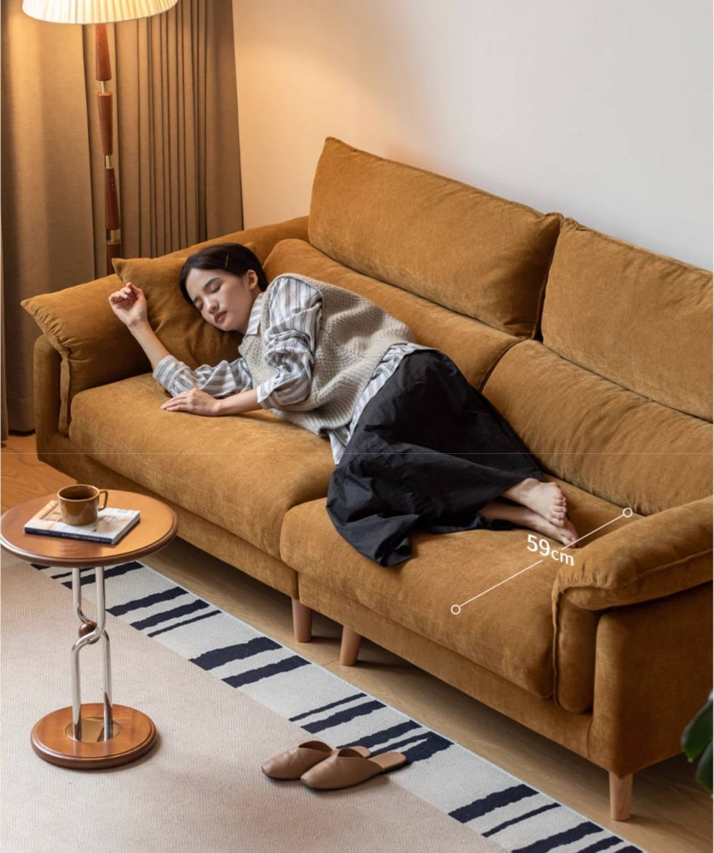 Fabric Sofa Simple High Backrest-