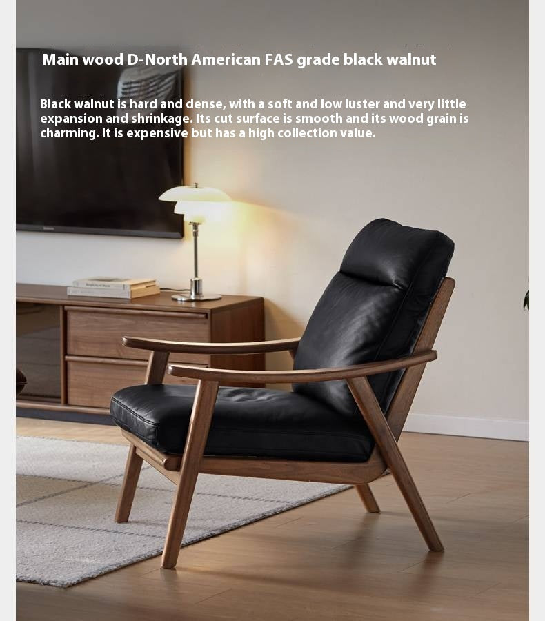 Ash, Black Walnut Solid Wood Armchair