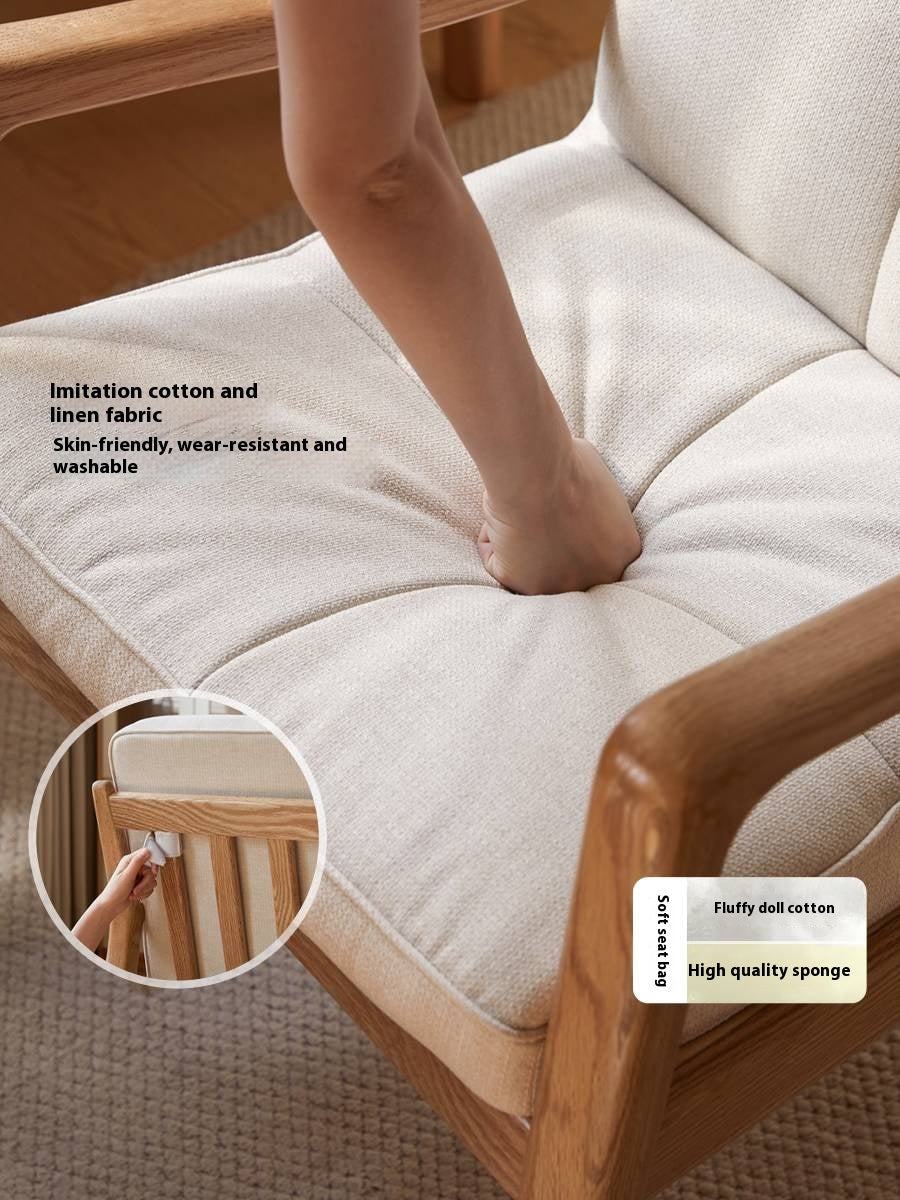 Oak Solid Wood Modern and Simple Armchair