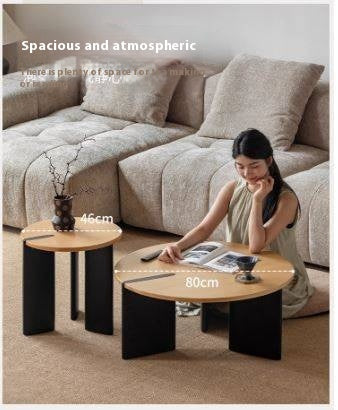 Ash Solid Wood Wabi Sabi Style Creative Coffee Table