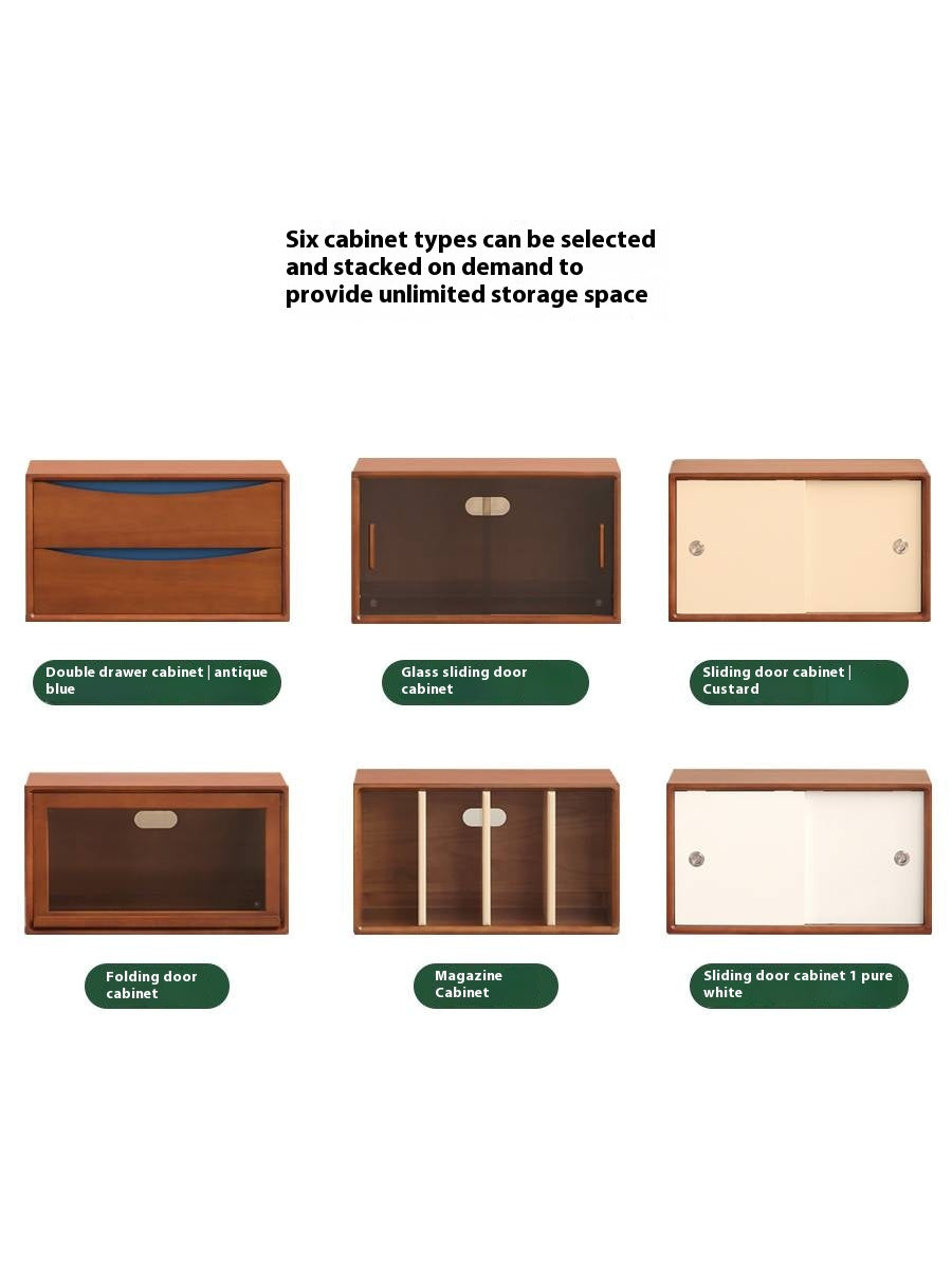 Poplar Solid Wood Ancient Style TV Stand Combination.