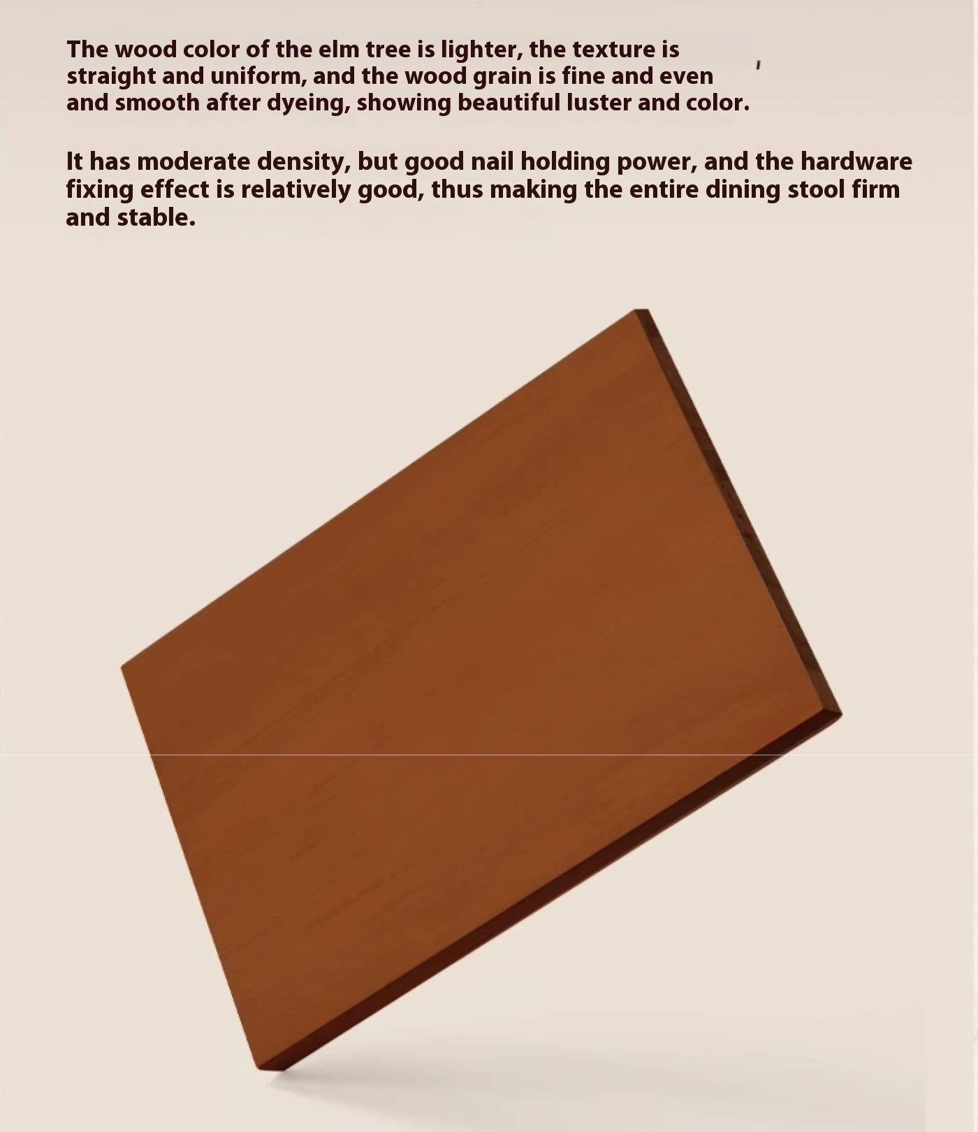 Poplar Solid Wood Medieval Style Rock Plate Dining Table