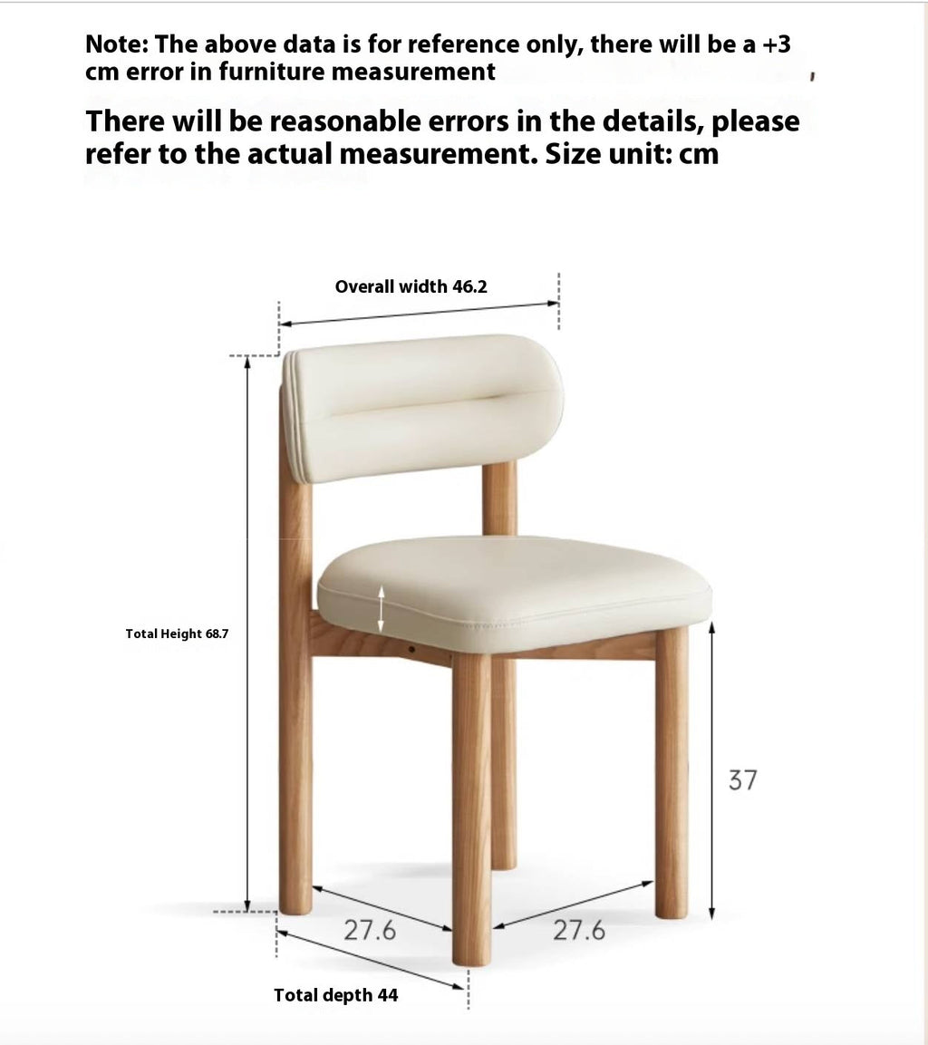 Ash Solid Wood Modern Makeup Stool