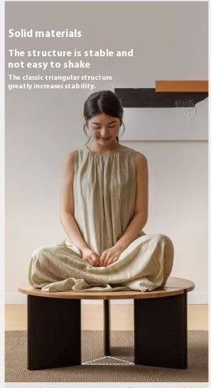 Ash Solid Wood Wabi Sabi Style Creative Coffee Table