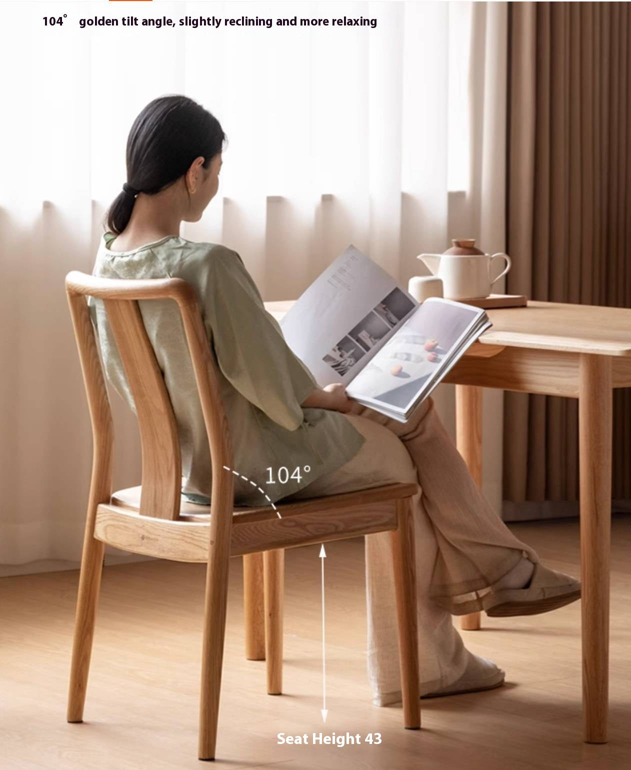 Oak Solid Wood New Chinese Style Dining Chair