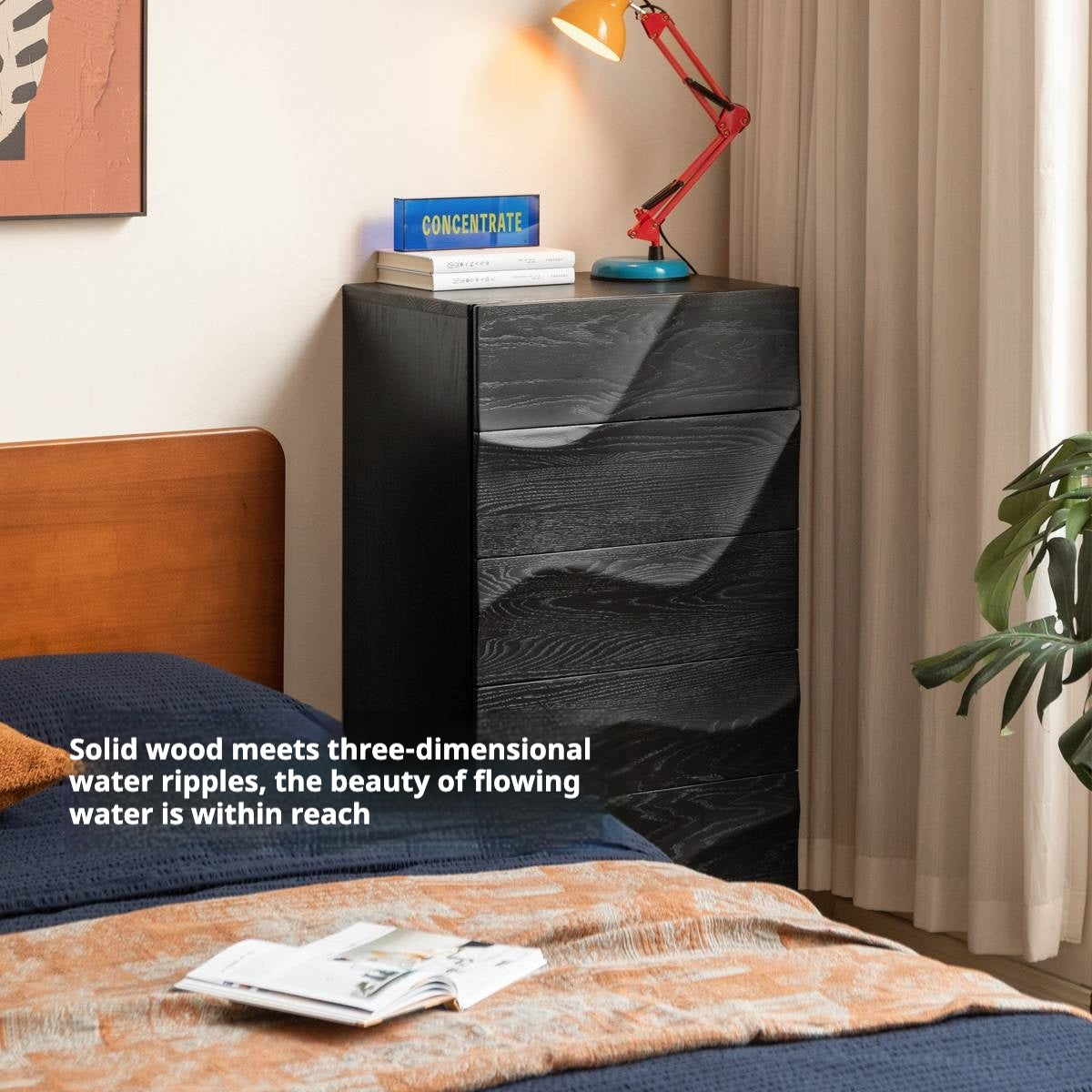 Oak Solid Wood Bauhaus Chest of Drawers