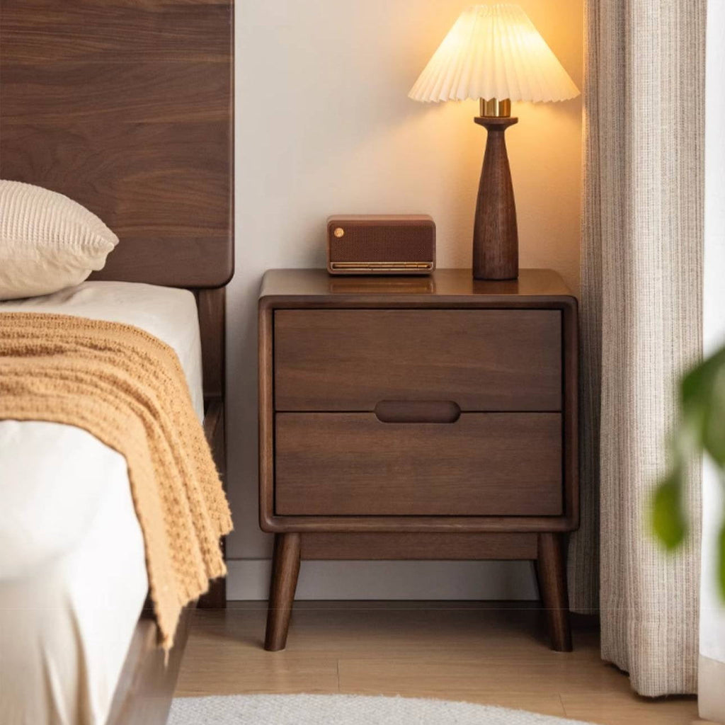 Black Walnut Solid Wood Modern Style Nightstand