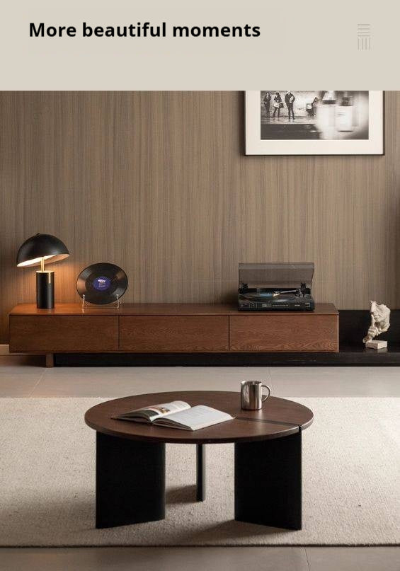 Ash Solid Wood Modern Simple Floor TV Cabinet