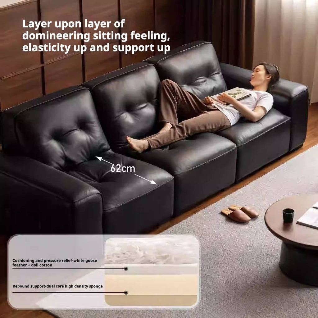 Light Luxury Black Diamond Straight Sofa