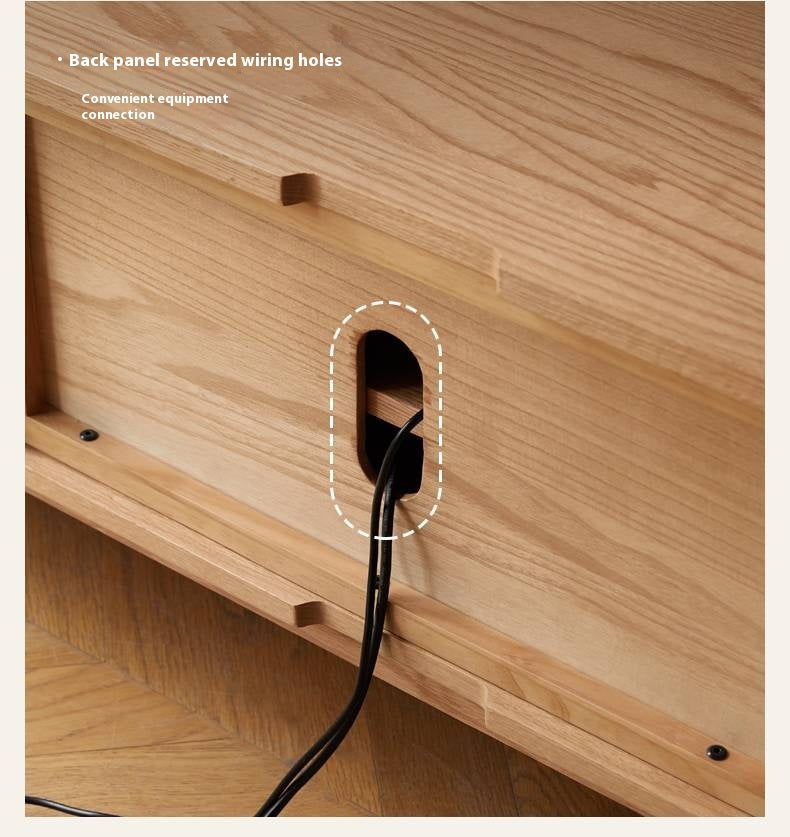 Oak Solid Wood Modern TV Stand.