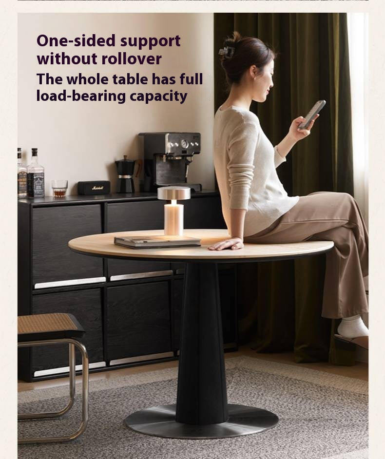 Oak Solid Wood Bauhaus Rock Plate Dining Table