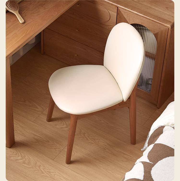 Black Walnut, Cherry Solid Wood Makeup Light Luxury Style Chair