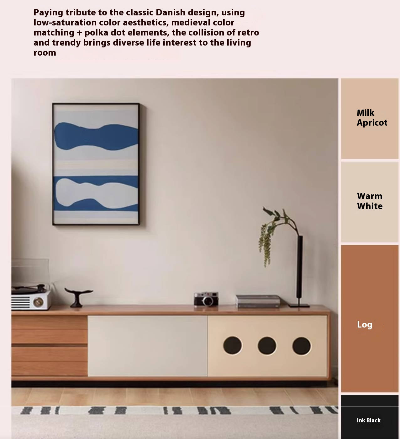 Cherry Solid Wood Antique Style TV Stand